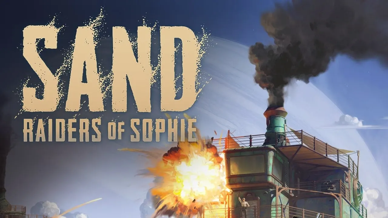 SAND Raiders of Sophie trampler walking across a dieselpunk desert